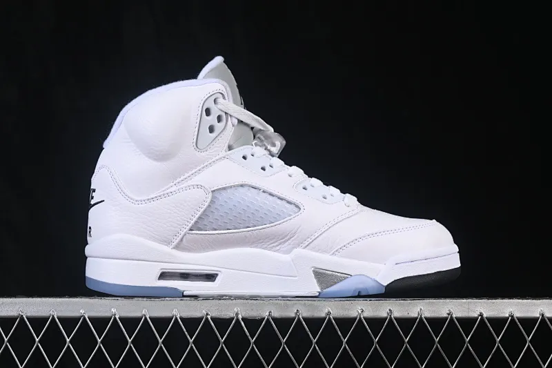 All categories Air Jordan Jordan series basketball shoes Air Jordan 5 TG version Air Jordan 5 Retro "White Metallic" AJ5 Joe 5 Silver HQ7978-103